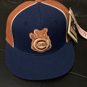 Vintage American Needle Cooperstown Collectiob Cubs Blue and Brown Cap